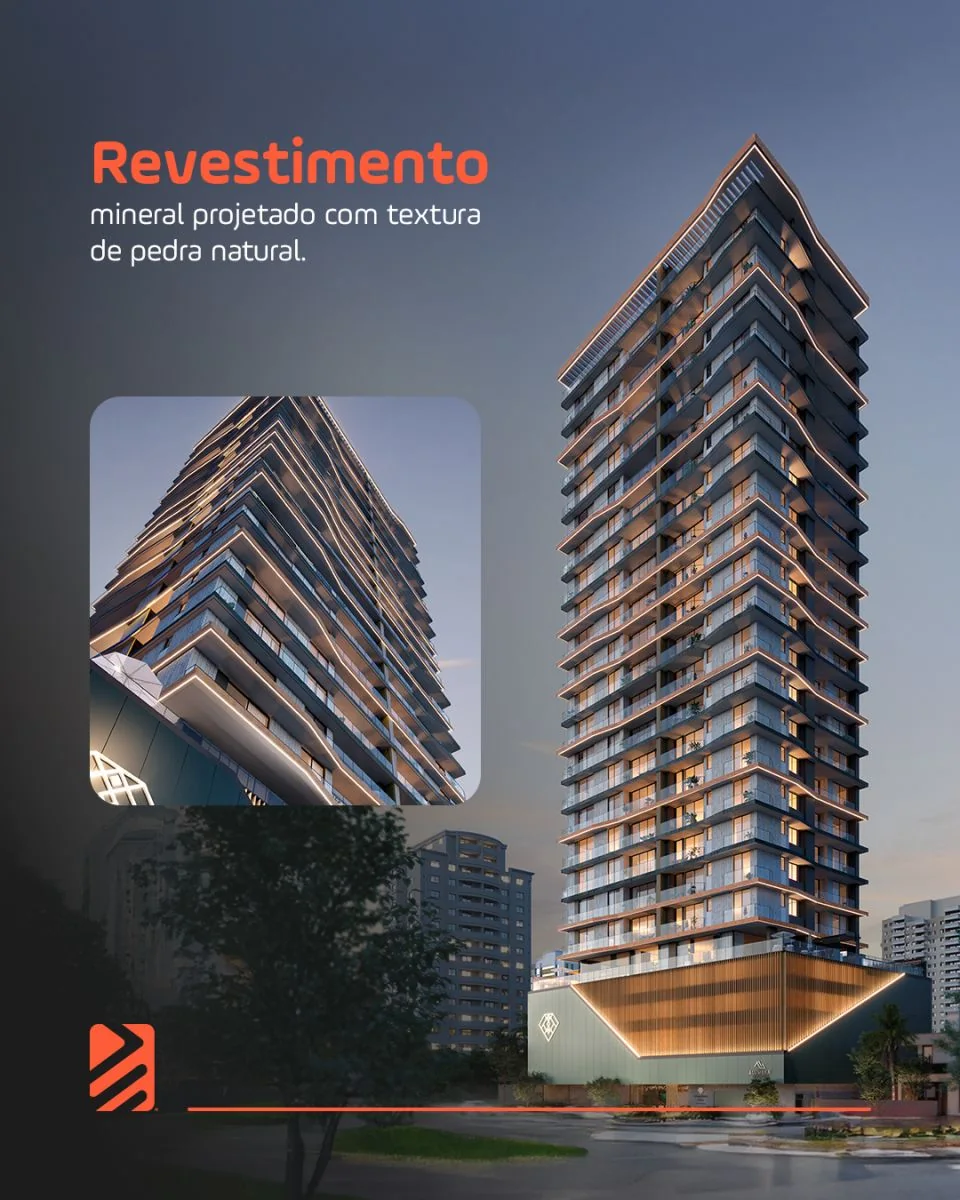 Decoração e acabamentos de alto padrão — perspectiva do empreendimento (1)