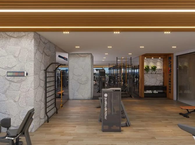 Brava Green Home Club — perspectiva: academia