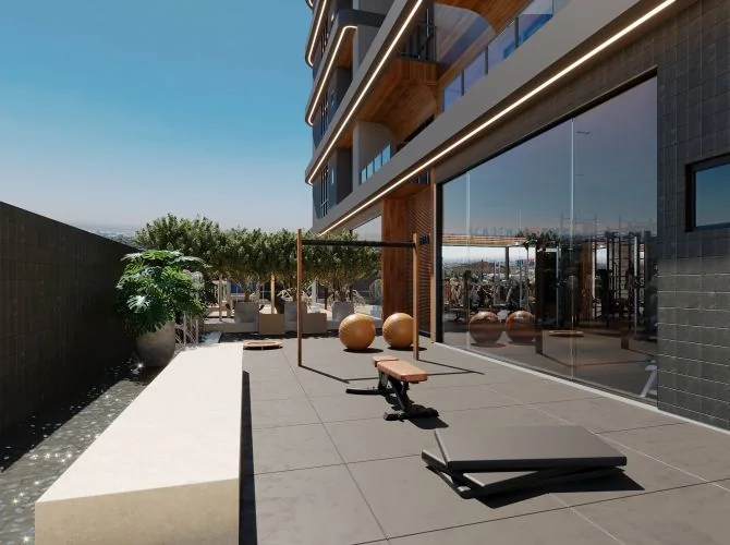Brava Green Home Club — perspectiva: academia