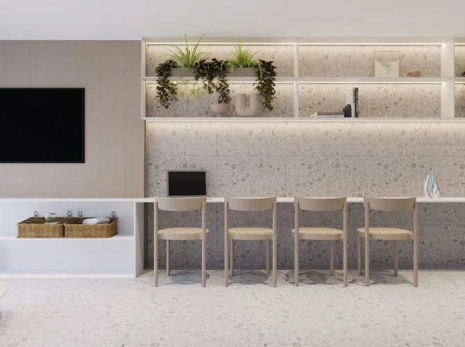 Brava Green Home Club — perspectiva: lavanderia