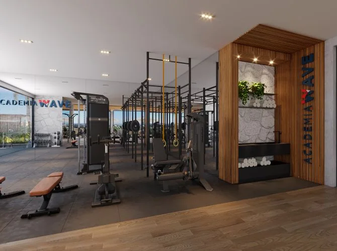 Brava Green Home Club — perspectiva: academia