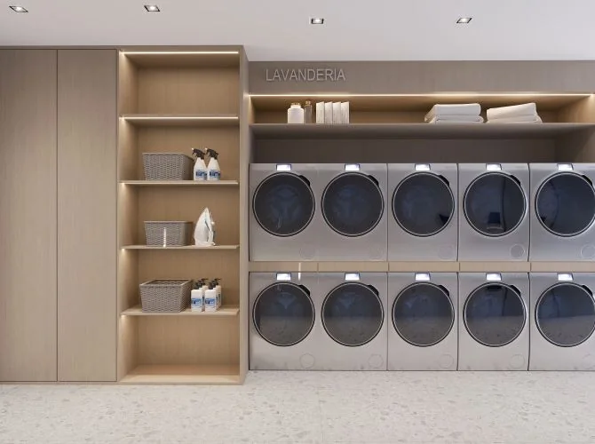 Brava Green Home Club — perspectiva: lavanderia